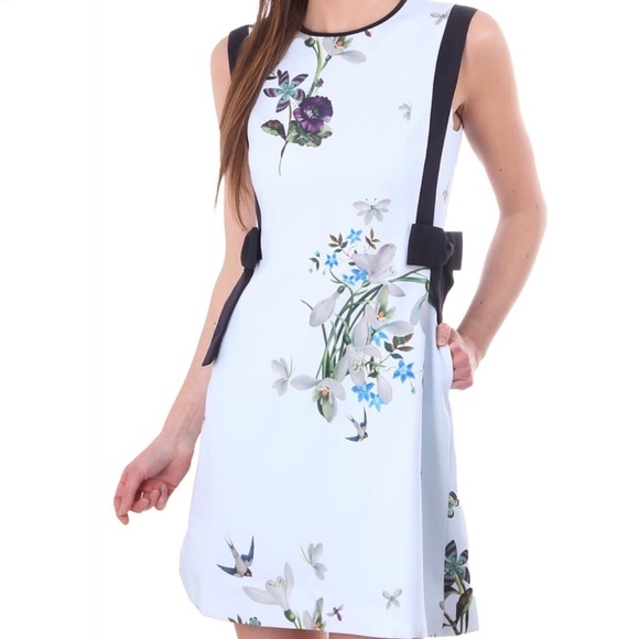 ted baker blue bow dress